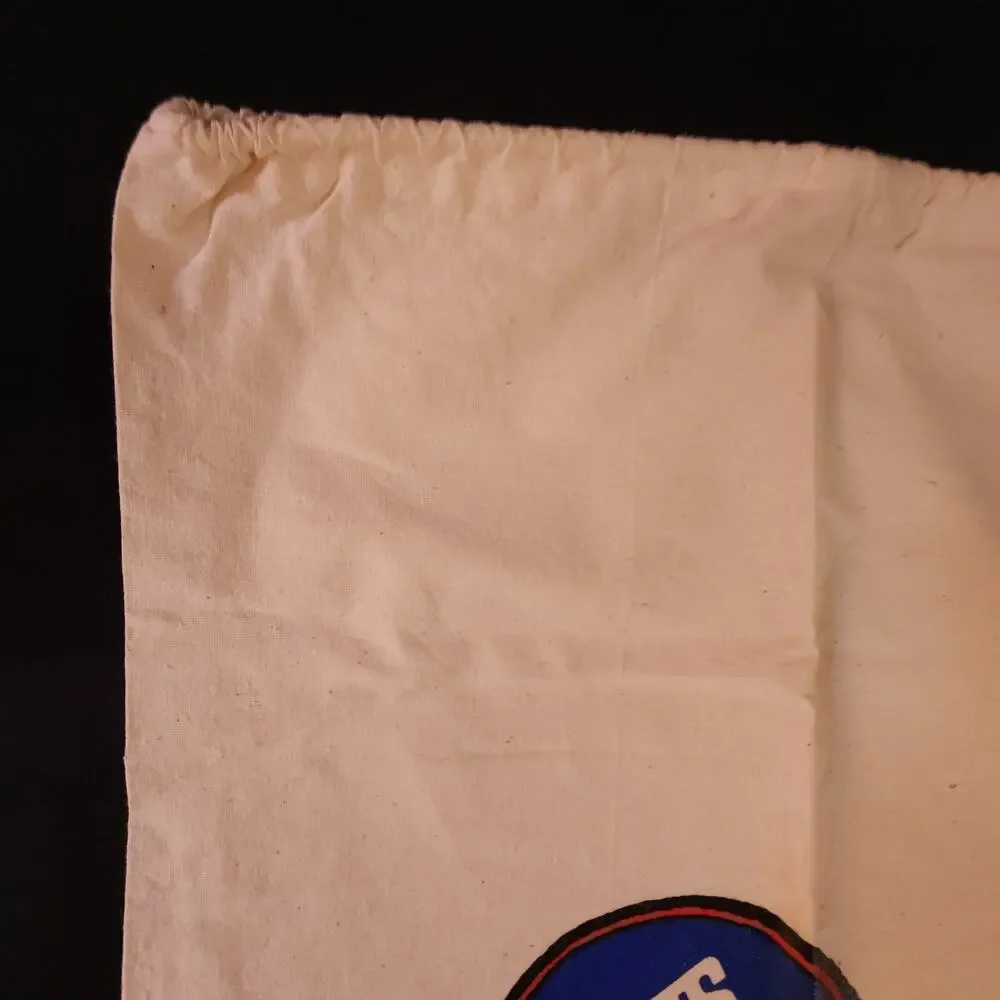 Vintage Snoopy Peanuts NY New York Giants Large Cotton Laundry Pull String Bag